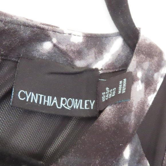 Cynthia Rowley Flare Dress Black & White Print Size S - Picture 5 of 6